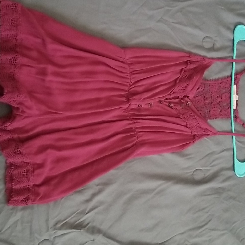 Burgundy Romper